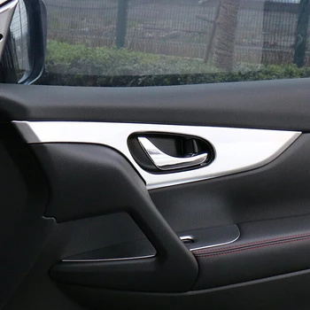 ABS Ogljikovih vlaken Za Nissan Qashqai j11 Lopov-2020 auto dodatki Avto notranja vrata Skledo zaščitnik okvir Pokrova Trim 4pcs