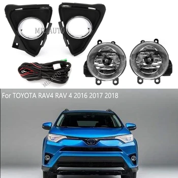 Luči za meglo Komplet za Toyota RAV4 2016 2017 2018 Ploščo + Rele Žice Pas Stikala za Luč za meglo lučka sveti