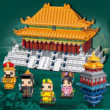 Kitajske Cesarske Palače Slog Številke Skupščine Opeke Igrače Stari Kostum gradniki Akcijska Figura, za Otroke Darila
