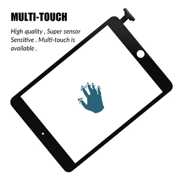 Novi zaslon na Dotik za iPad Mini 1/2 mini 3, Zaslon na Dotik, Računalnike Sprednje Steklo NI doma gumb ŠT IC priključek z Brezplačno Orodja