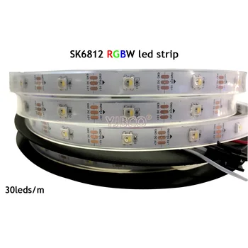 5 1m/4m/5m SK6812 (podobno ws2812b) 4 barve v 1 RGBW+NW/CW/WW led trak svetlobe 30/60/144 led/m IP30/IP67 naslovljive