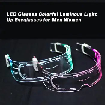 LED Svetlobna Očala EL Žice Neon Stranka LED Očala sveti Očala Rave Kostum Stranka Dekor DJ sončna Očala Halloween Dekoracijo