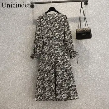 Unicinder 2021 Božič Postane Šifon Cvetlični Obleko Dolgo sleeved Veliko Jardov Dolgo V ženska Oblačila