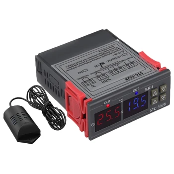 Stc-3028 Digitalni Temperatura Vlažnost Meter 110-220V 10A Termostat Dual Display Termometer, Higrometer Krmilnik Nastavljiv 0~