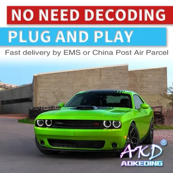 AKD Avto Styling za Dodge Challenger Žarometi-2019 Novi Izzivalec LED Smerniki led Signal Drl Bi Xenon Auto Dodatki