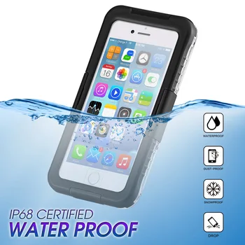 Seonstai Vodotesno Ohišje za iPhone 5S 5 MP, Plavanje, Potapljanje Polno Primeru Podvodni Telefon Kritje za iPhone 4 in 4S Torbica