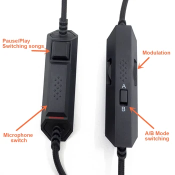 Iskanje USB Gaming Slušalke, Prenosni Inline Control Dodatek 3.5 mm Dolg Avdio Kabel Nadomestne Linije Za Logitech G633 G933