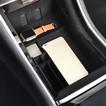 Avto Preuredi sredinski Konzoli, Škatla za Shranjevanje Kritje za Tesla Model 3 ABS Spremenjen Armrest Shranjevanje Okrasni Dodatki