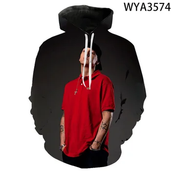 Moške, Ženske, Otroke, Eminem Sweatshirts 3D Tiskanih Pulover z Dolgimi Rokavi Fant Dekle Otroci Hoodies Ulične Priložnostne Hooded Suknjič