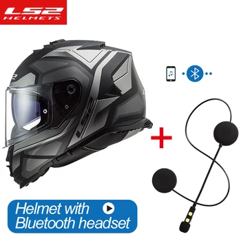 LS2 FF800 Poln Obraz KPA Lupini motorno kolo, Bluetooth za Čelado Z Dvojno Objektiv Človek, Ženska Brez Anti-fog Obliž Casco Capacete moto