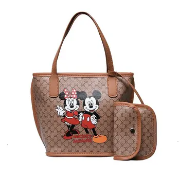 Disney ženske novo natisnjeni Risanka Mickey torba modni vse-tekmo prenosni diagonalno pu verige torbico vrečko 21*21*13