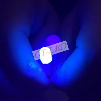 1000pcs 5mm Ultravijolično 395nm 400nm UV LED Dioda, ki Oddaja Svetlobo Žarnice 5 mm UVLED Ultra Vijolična Vijolična 5 mm Krog Vodo Jasno Objektiv