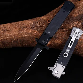 ToughKeng Taktično Multi-funkcijo Folding Nož Rezilo G10 Ročaj Ribolov EOS Orodje Noži z Nazaj Posnetek