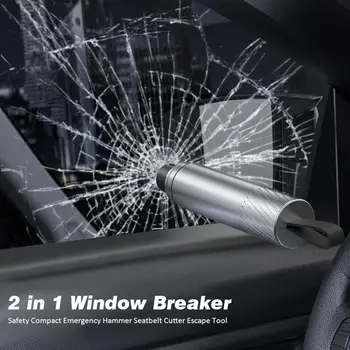 2 v 1 za Varnost Avtomobilov Kladivo Auto Sili Stekleno Okno Breaker varnostnega Pasu Rezalnik reševalne Pobeg Avto Sili Orodje