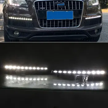 Avto DRL Vključite Signal Funkcija Nepremočljiva 12V LED Dnevnih Luči Dynamic WhiteYellow Za Audi Q7 2010 - tekočo vodo