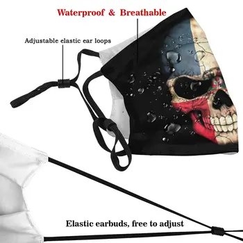 Dominikanska Republika Zastavo Lobanje Unisex Non-Enkratno Anti Meglica Dustproof Varstvo Respirator Maske z Filtri
