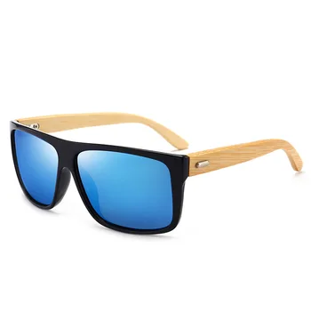 HBK Klasičnih Bambus, Les, sončna Očala blagovne Znamke Design Moških Premaz Ogledalo sončna Očala Moda Sunglass Retro Očala Ženske UV400 Odtenki