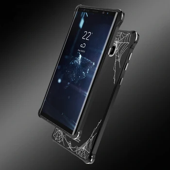 R-SAMO Za Samsung Galaxy Note 9 Primeru Zajema Luksuzni Trde Kovinske Zlitine Aluminija Shockproof Oklep Primeru Telefon za Beležko 9 Hrbtni Pokrovček