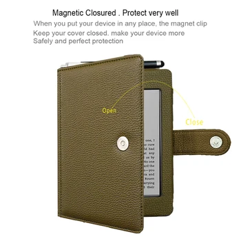 PU usnja Flip Magnet Knjigo kritje Za Amazon Kindle touch ebook odslej kindle (Modle:D01200) Zaščitna torbica+Film+Pisalo