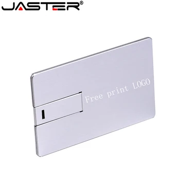 JASTER USB ključek 4 GB, 16GB 32GB 64GB Kovinski Kartico Pendrive Poslovno Darilo Palico Kreditne Pen Drive(5PCS po meri LOGO)