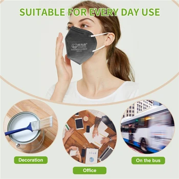 POWECOM Maske FFP2 Zaščitni Respirator oglje Masko za boj Proti Onesnaževanju Masko Filter Dustproof Usta Maske FPP2 Pokrov