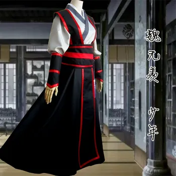 Mo Dao Zu Shi Cosplay Wei Wuxian Mlade Velemojster Demonski Gojenje Kostum Anime Wei wuxian Lasuljo čevlji Flavta Kostum