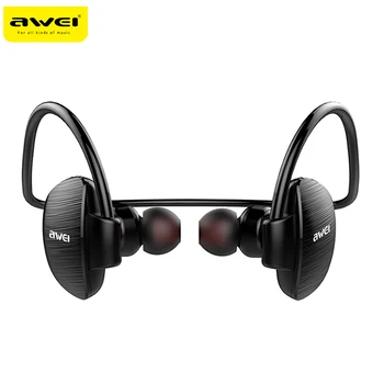 AWEI Nepremočljiva bluetooth slušalke Šport Teče Brezžične Slušalke Stereo Bas Slušalke Z Mikrofon Za Telefon iPhone slušalke z mikrofonom