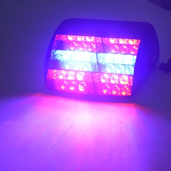 18 LED Rdeča/Modra Avto Policija Strobe Flash Svetlobe Tri plasti Stroboskopske luči Pomišljaj v Sili Opozorilo, 3 Utripajoče Luči za Meglo 4 Slog