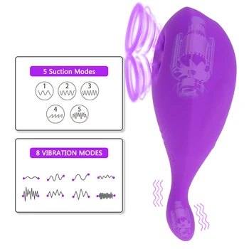 Klitorisa Sesanju Vibrator s 5 Intenzivno Sesalna Polnilna & Nepremočljiva G spot Klitoris Spodbujanje Hitro Orgazem Seks Igrača za Ženske