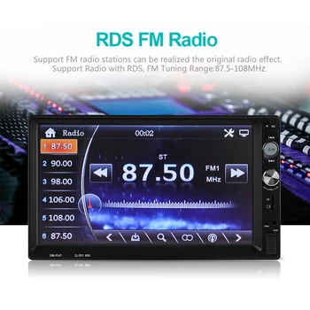 Radio 2 Din Autoradio Bluetooth Prostoročno MP5 Predvajalnik, AUX USB Avto Avdio Ogledalo Povezavo Volan Nadzira 7