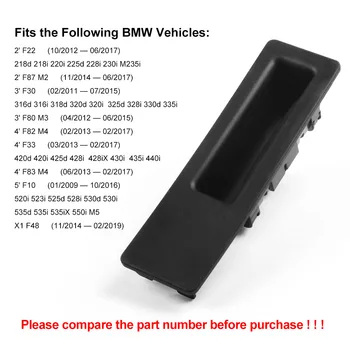 OEM: 51247368752 prtljažniku Pokrov, vrata prtljažnika Stikalo Primerni Za BMW F10, F11 F48 F25 F26 F15 F16