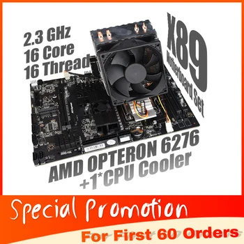 X89 Nastavite Combo Za AMD Motherboard G34 Vtičnica z AMD Opteron 6276 CPU+ CPU Fan podporo DDR3 Pomnilnika SATA2 USB 3.0