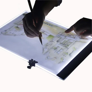 5 2.8 W Grafiko Tablet A5 LED Risanje Tablet Tanke Umetnost Šablona Risalno Desko Svetlobe Polje Iskanje Tabela Pad 24*15 cm