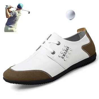 2020 Kravjega Usnja Golf Čevlji Moški Usposabljanje Športni Čevlji za Golf Slip-dokazilo Nepremočljiva Golf Čevlji Superge Travo Športni Copati