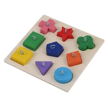 Barvita Geometrijske Oblike Ujemanja Igrače Za Otroke Zgodnjega Učenja Uresničevanje Roke-na Sposobnost Montessori Izobraževalne Lesene Igrače
