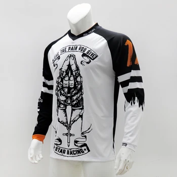 Duh Blagoslov Pro moto Jersey gorsko kolo oblačila MTB T-shirt DH MX kolesarjenje majice Offroad Križ motokros Obrabe