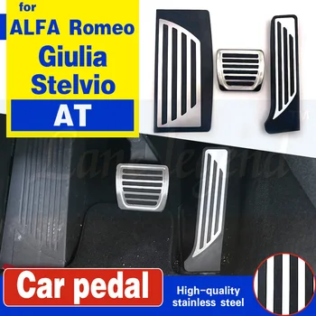Spremenjeno Pripomoček Za ALFA Romeo Giulia Stelvio NA Plin Zavore Noge Pedal Pad Avto Tablice Blazine Nalepke Ploščica Ploščica Pokrov