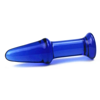Modra analni čep stekla rit bullet vibrator Erotično kristalno dvorišču masturbacija odraslih izdelek spola igrače, petelin darilo anus zamašek gej