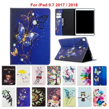 Tablični Primeru Za iPad z 9.7 Primeru 2017 2018 Moda metulj naslikal zaščitni Pokrov za coque iPad 2018 9.7 tablet +darilo
