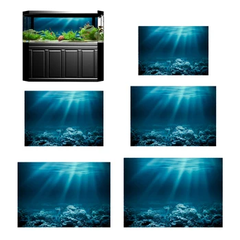 Enostranski Lepilni Akvarij Ozadje Ozadje Fish Tank Plazilcev Terarija Vivarium Ozadje Dekor - Podmorskega Sveta