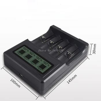 4 Reže LCD Zaslon USB Polnilec za 3,7 V 14500/18500/18650/16350 Baterije Whosale&Dropship