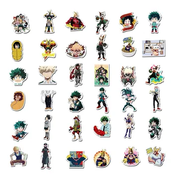 100 kozarcev Moj Junak Univerzami Japonske Anime Nalepke za Prenosnik Skateboard Izuku Midoriya Lahko Boku Ni Junak Akademskega Značaja Decals