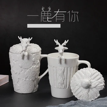 320ML, porcelan jelenov snežinka deisgn vrč kave, božič vrč, ultrazvoka cafe tea cup, smešno keramični vrč, mešalni srčkan darilo