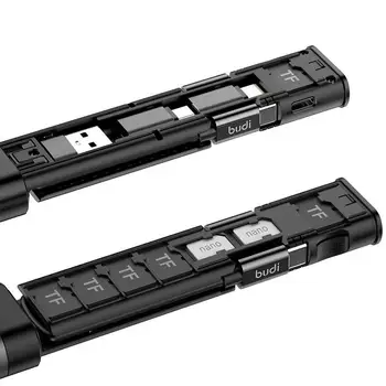 BUDI Multi-funkcijo Smart vmesniško Kartico za Shranjevanje Podatkov Kabla USB Box Multi-Kabel SIM KOMPLET TF kartice sim Bralec Računalniške Opreme