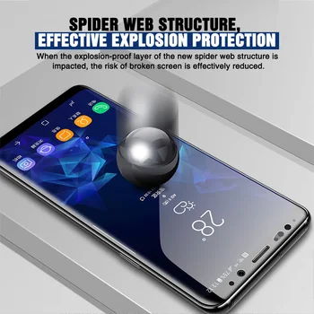 2PCS Polno Ukrivljeno Zaščitno steklo za Samsung Galaxy S8 S9 S6 S7 rob Plus Zaščitnik Zaslon Kaljeno Steklo na Opomba 8 9 Filmu