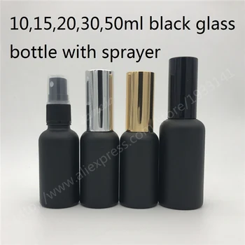 2pcs Matte Black Prazen Kozarec Spray Steklenico z Fine Megle Škropilnice za Eterično olje, aromaterapija parfum