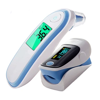 JYHealth Prsta Impulz Oximeter Medicinske Telo in Ušesa & forhead Infrardeči Termometer prenosni Družinske Zdravstvene Nege oximetro de dedo
