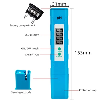 Digitalni PH Meter LCD Žep Pero PH elektroda Visoka Natančnost 0,01 evra za Akvarij Bazen z Vodo Spremljanje PH Tester 40% popusta