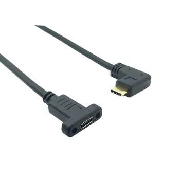 USB 3.1 Tip c Moški-Ženski Kabel Podaljšek z Panel Mount Vijak,USB C ženski USBc Moški razširitev Žice Extender Podatkovni Kabel