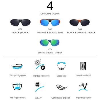 VESEL JE Moški Polarizirana športih na Prostem, sončna Očala, Moška Očala sončna Očala Za Vožnjo UV400 Zaščito S9021